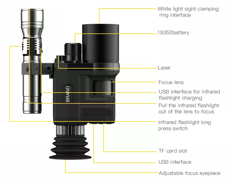 Lindu night vision Digital day night monocular for scope mounting 6